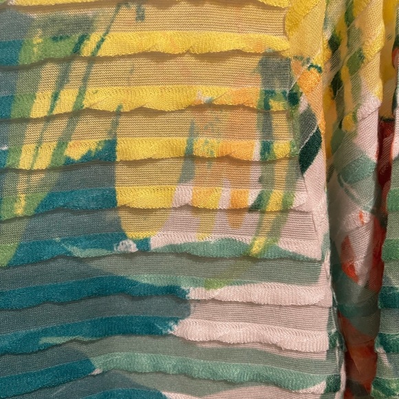 Soft Surroundings Tropical Floral Tunic - Green, Orange, Yellow - Picture 2 of 5